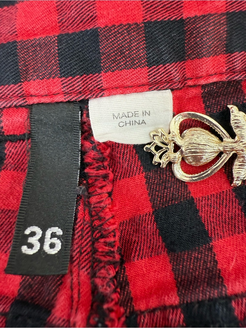 Pants gingham Red and Black Buffalo Plaid Skinny Pants - Picture 8 of 11